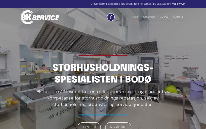 Screenshot of bkservice.no