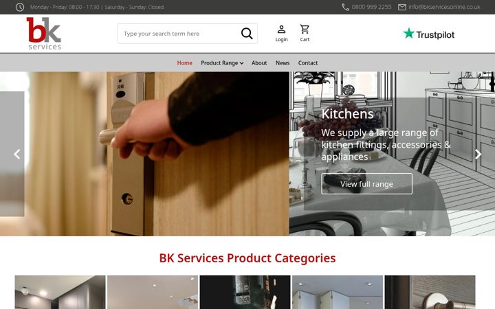 Screenshot of bkservicesonline.co.uk