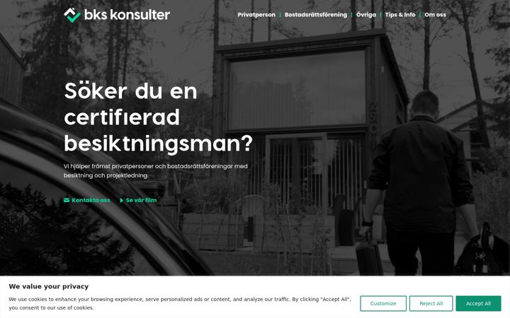 Screenshot ta' bkskonsulter.se