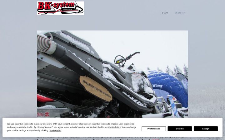 Screenshot of bksystem.se