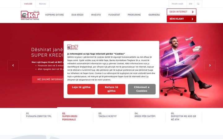 Screenshot of bkt.com.al