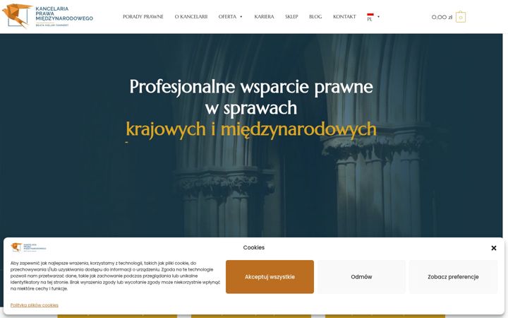 Screenshot stránky bktkancelaria.pl