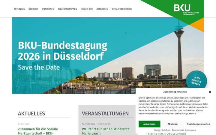 Screenshot van bku.de