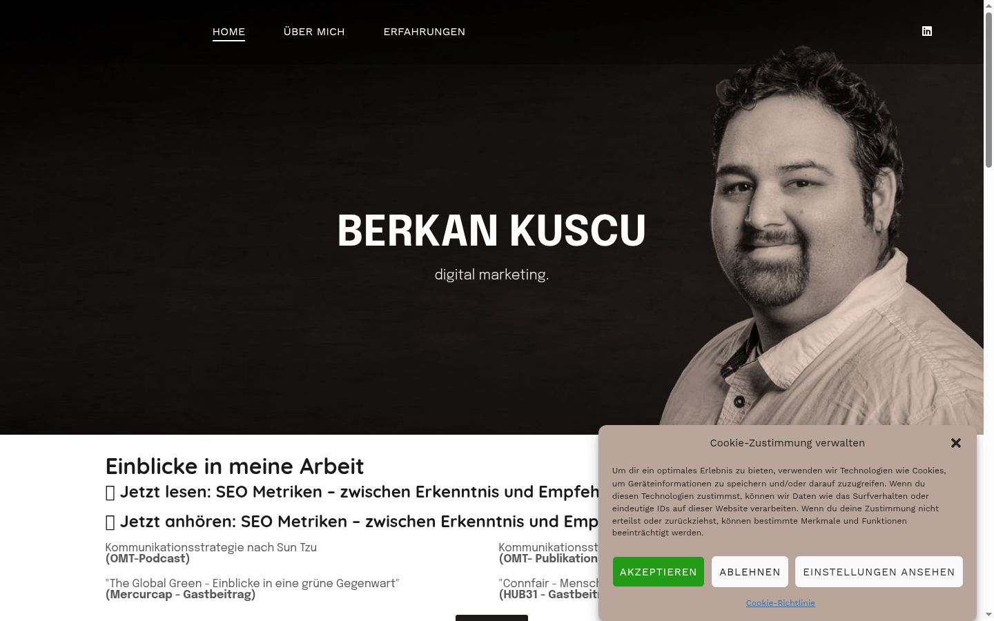 Snímka obrazovky banera súhlasu zobrazeného pred akoukoľvek interakciou