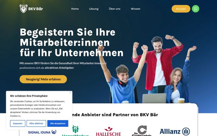 Screenshot of bkv-baer.de