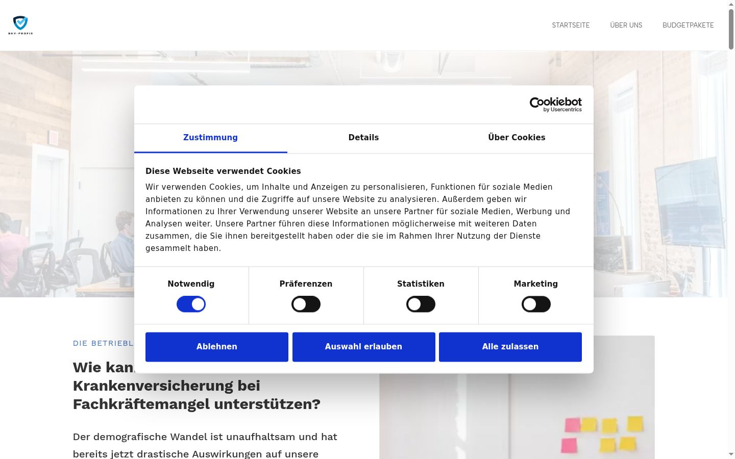 Zrzut ekranu banera zgody wyświetlanego przed jakąkolwiek interakcją