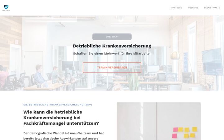 Screenshot of bkv-profis.de