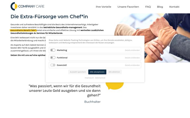 Screenshot of bkv-smart.de