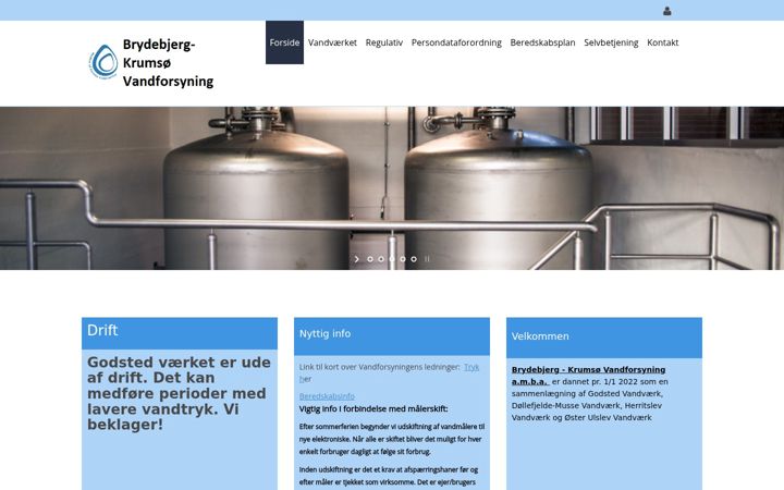 Skjámynd af bkvand.dk