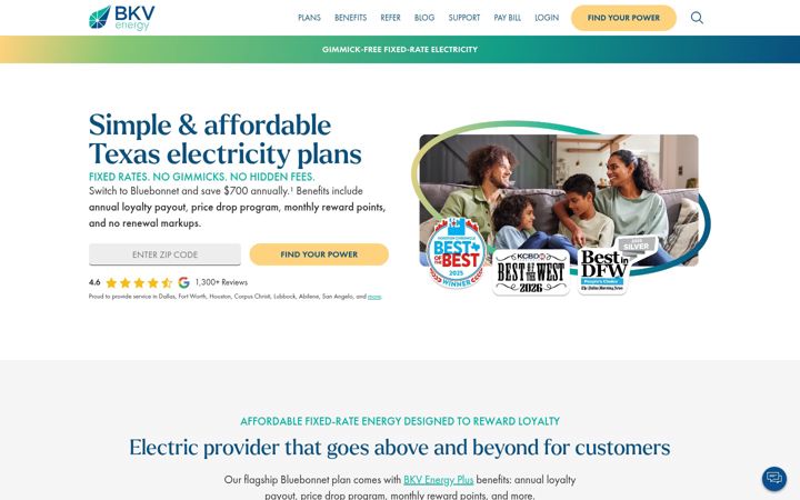 Skjámynd af bkvenergy.com