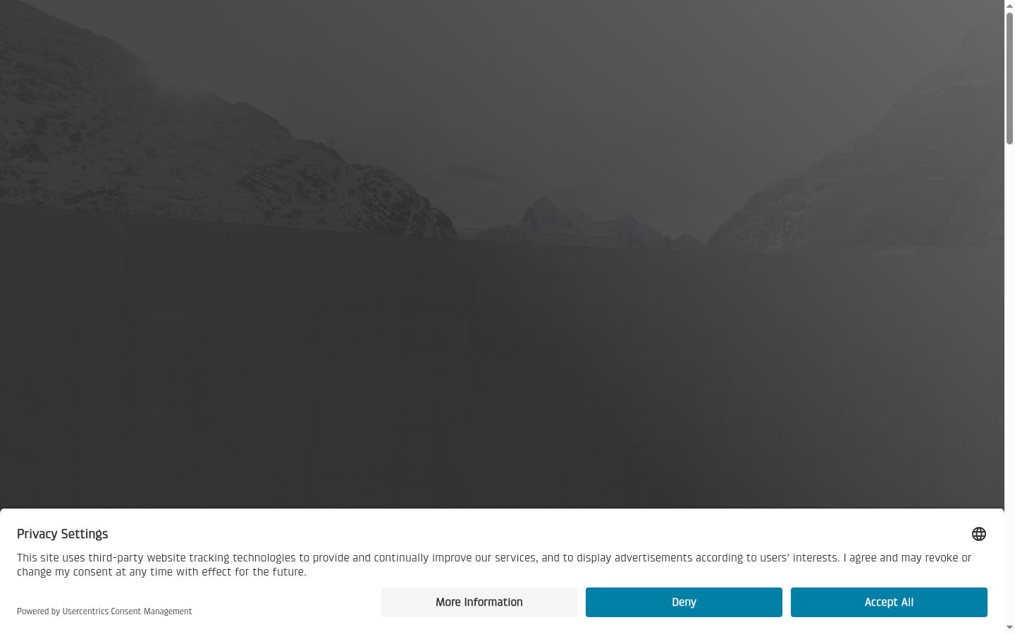 Screenshot του banner συγκατάθεσης που εμφανίστηκε πριν από οποιαδήποτε αλληλεπίδραση