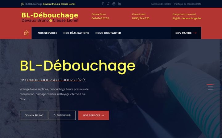 Captura de pantalla de bl-debouchage.be