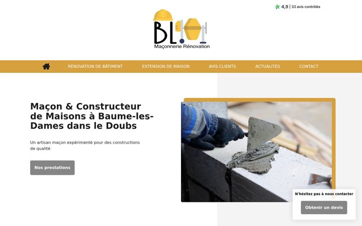 Screenshot of bl-maconnerie.com
