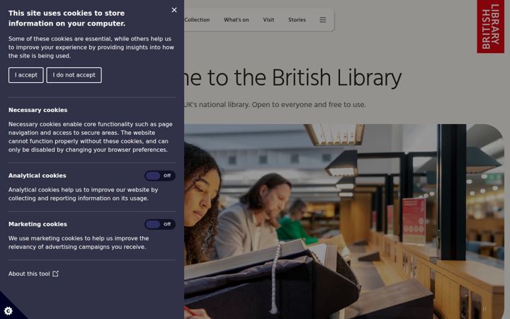 Screenshot of bl.uk