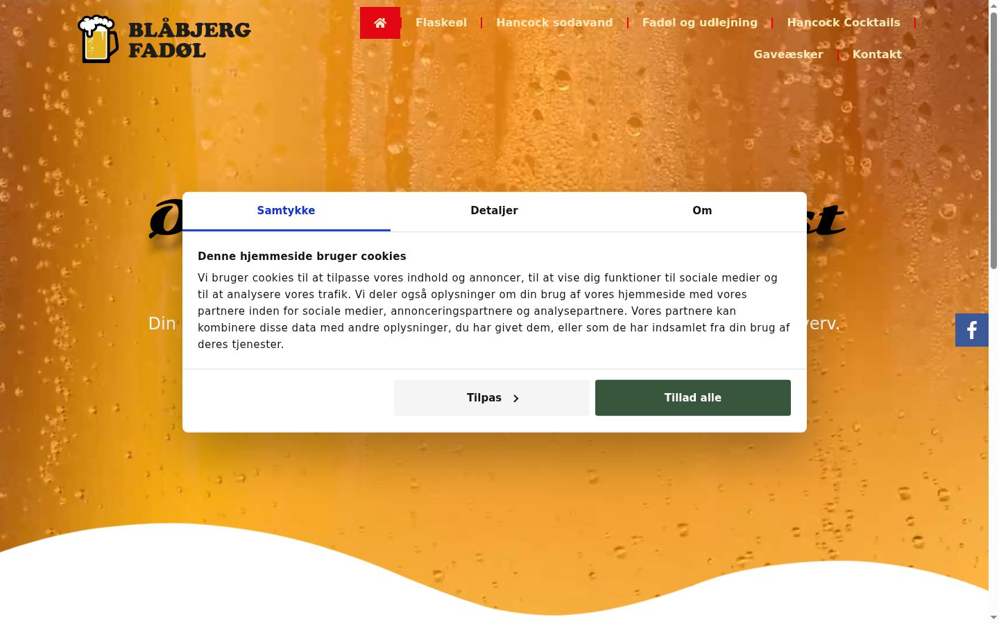 Captura de ecrã do banner de consentimento apresentado antes de qualquer interação