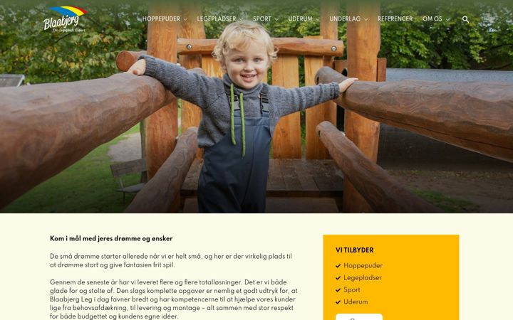 Screenshot of blaabjergleg.dk