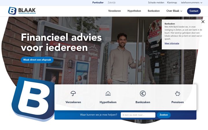 Screenshot of blaakverzekeringen.nl