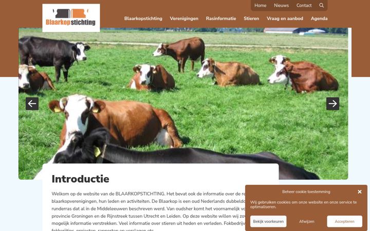 Captura de pantalla de blaarkopnet.nl