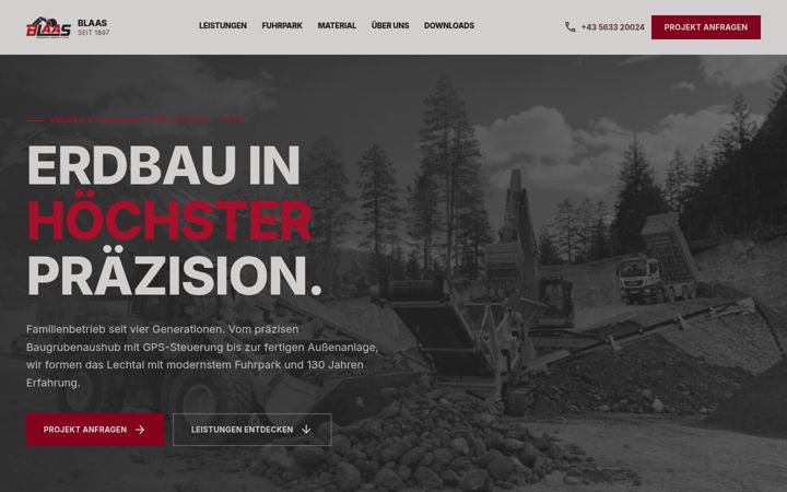 Screenshot of blaasgmbh.at