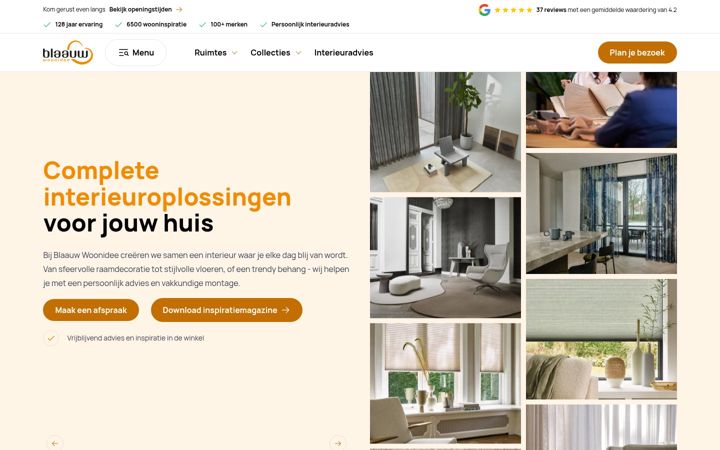 Screenshot of blaauw-instyle.nl