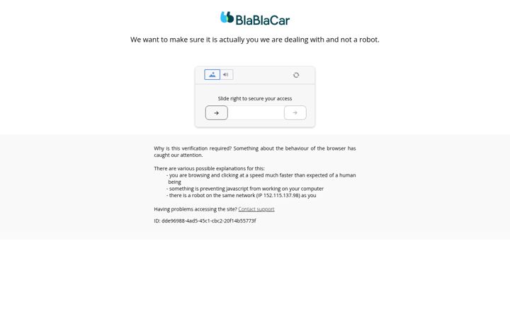 Screenshot of blablacar.sk