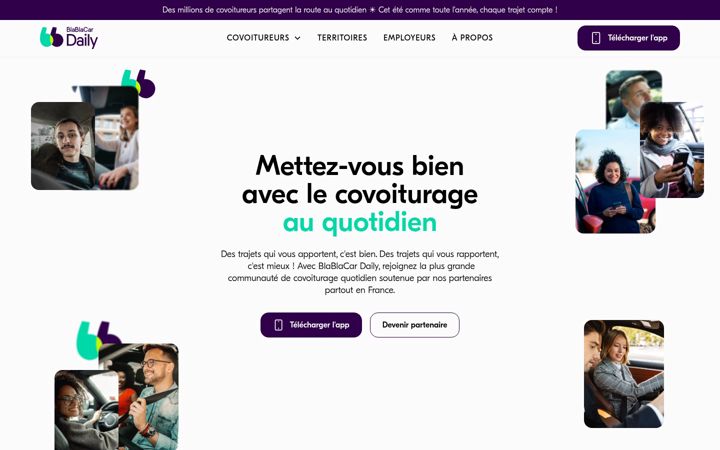 Skjermbilde av blablacardaily.com