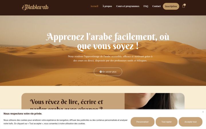 Screenshot of blablarab.com