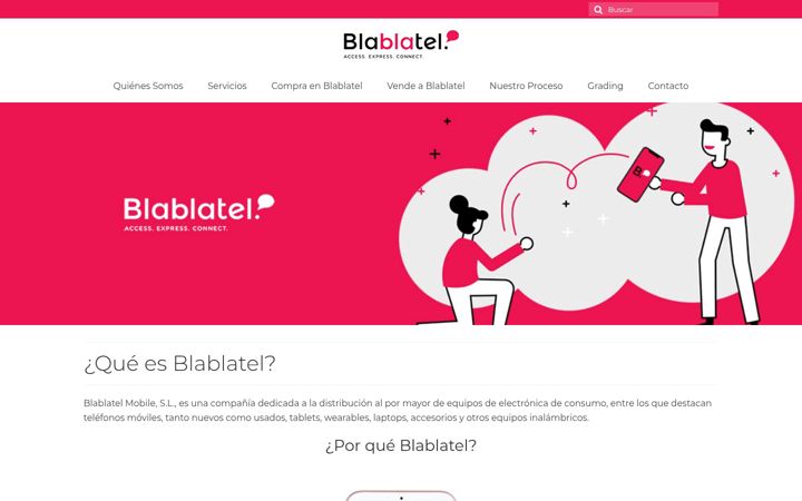Capture d'écran de blablatel.es