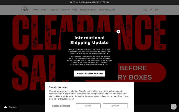 Screenshot of blabzbeautybar.co.uk