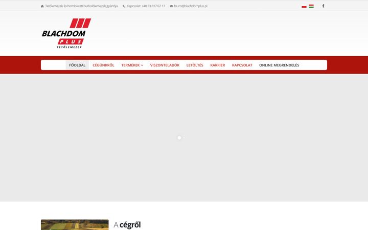 Screenshot di blachdomplus.hu