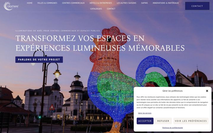 Screenshot of blachere-illumination.be