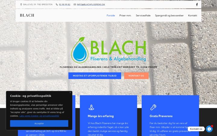 Screenshot of blachfliserens.dk
