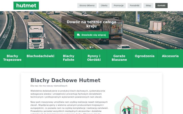 Screenshot stránky blachy-na-dachy.pl