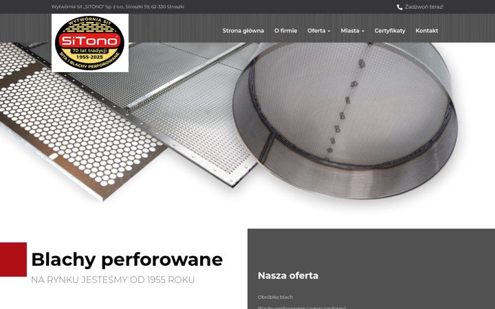 Screenshot stránky blachy-perforowane.com