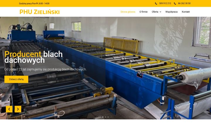 Screenshot of blachyzielinski.pl