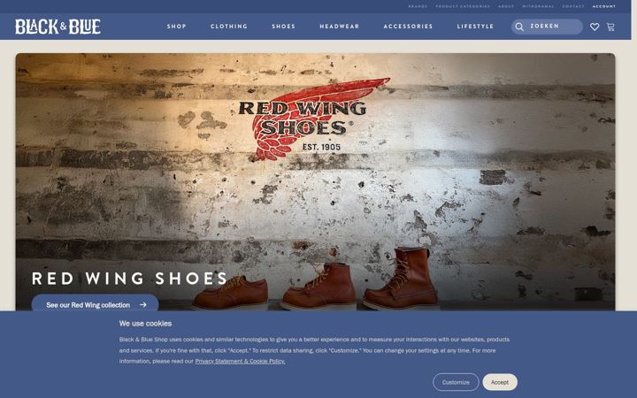 Screenshot of black-and-blue.shop