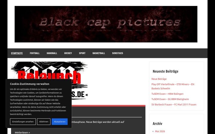 Screenshot of black-cap-pictures.de