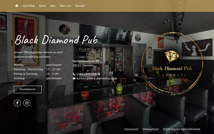 Screenshot of black-diamond-pub.de