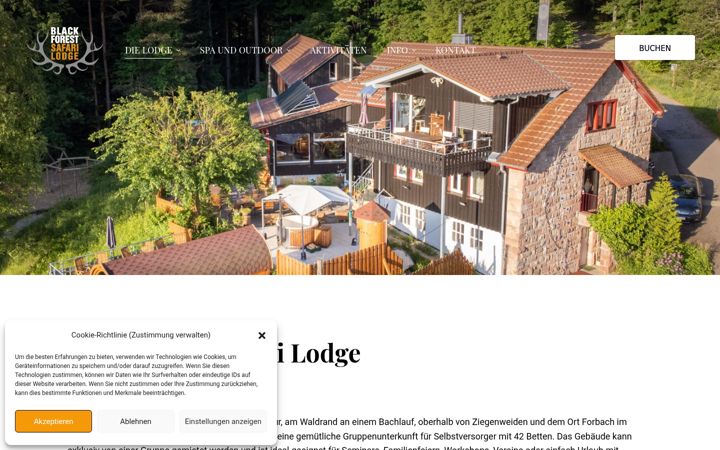 Zrzut ekranu black-forest-safari-lodge.country