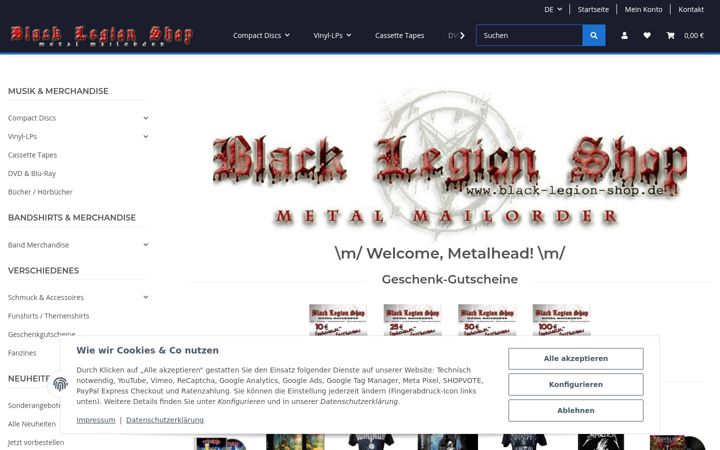 Screenshot of black-legion-shop.de