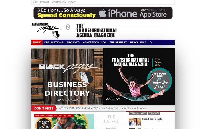 Screenshot of black-pages.com
