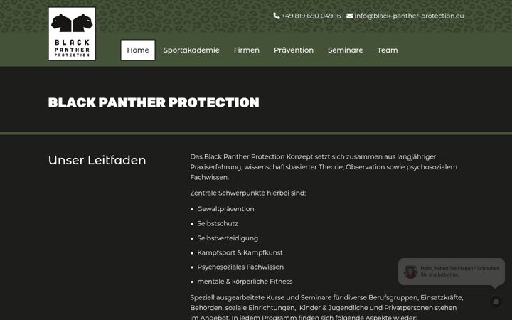 Screenshot of black-panther-protection.eu