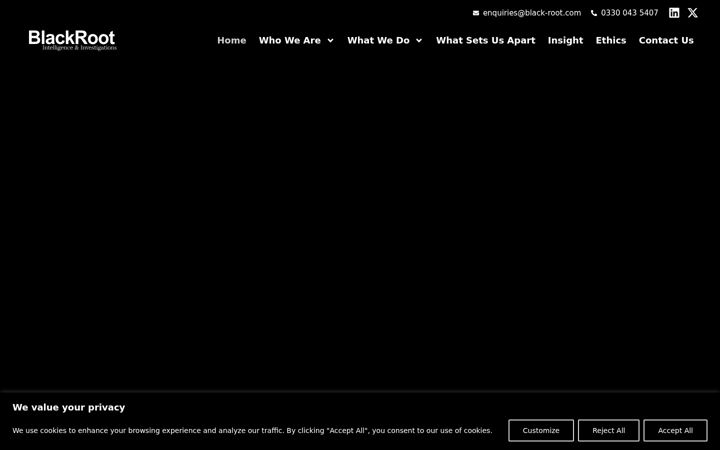 Screenshot of black-root.com