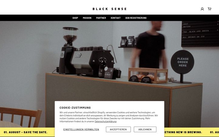 Screenshot of black-sense.de