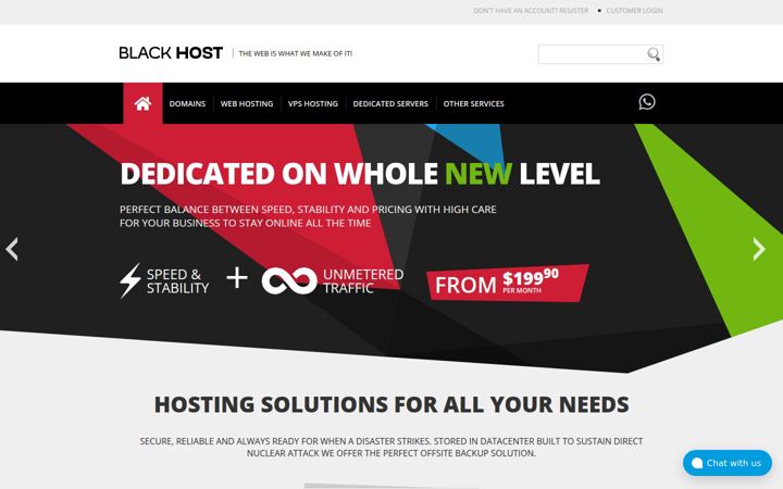 Screenshot of black.host