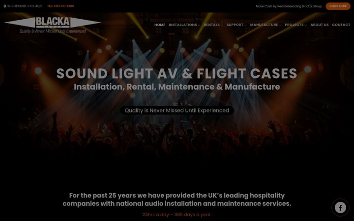 Screenshot of blackagroup.com