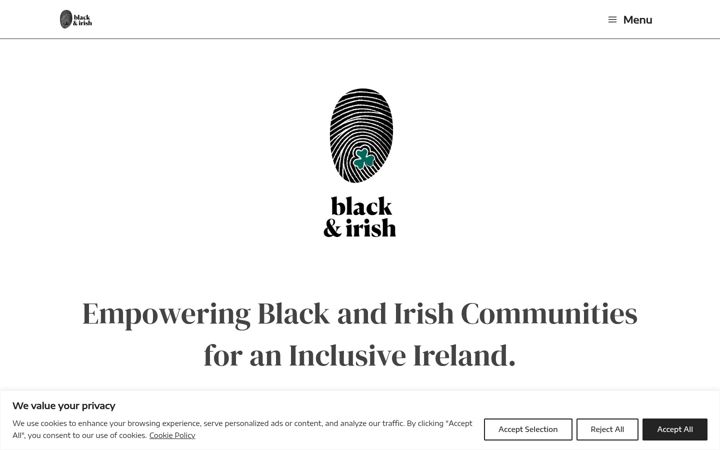 Capture d'écran de blackandirish.com