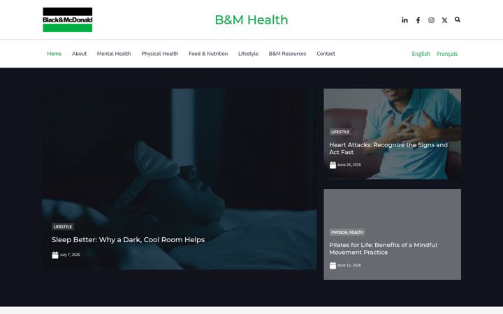 Screenshot ta' blackandmcdonaldhealth.com