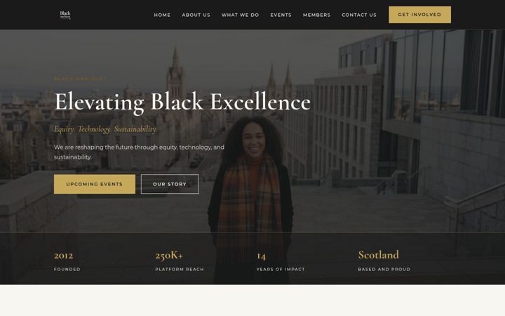 Screenshot of blackandscot.com