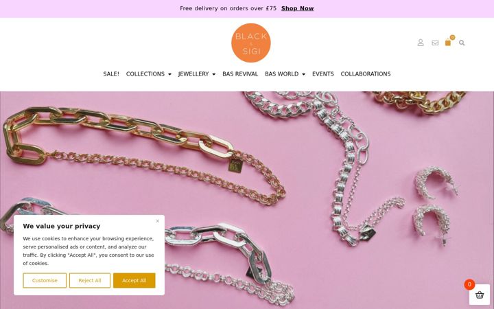 Screenshot of blackandsigi.com